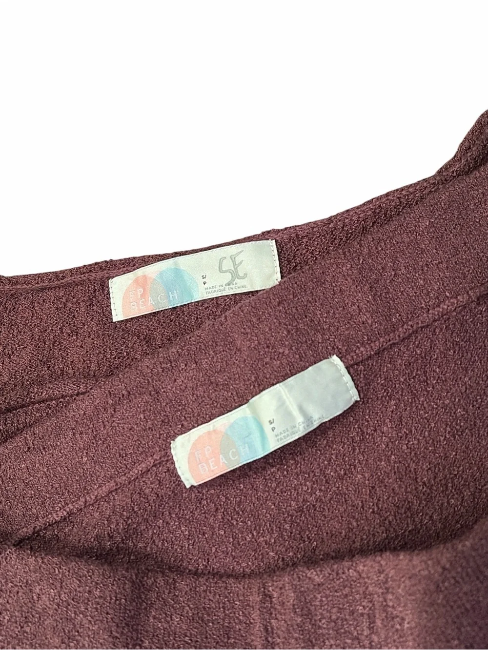 Free People Beach Cabo Sweater Skirt Set S Chocolate Brown Merlot Ruched Boho